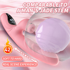 Electric Heated Vibrator Automatic Sucking Thrusting Machine For Women