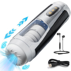 Mecha Warrior Fully Automatic Aircraft Cup Male Telescopic Sucking And Pronouncing Masturbation Device