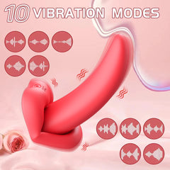 Honey Tongue 5th Generation Wireless Remote Control Vibrator Simulated Lips and Tongue 10 Frequency Vibration Wearable Vibrator