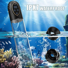 Mergano - Full Waterproof 6 Modes Erection Enlargement and Masturbation 3 and 1 Penis Pump