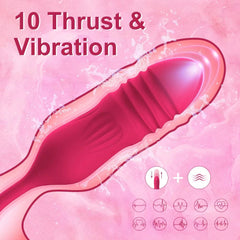 Rose Toy Vibrator Female Telescopic Egg Jumping Tongue Licker Sex Toys