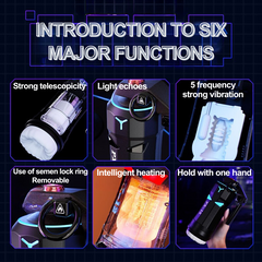 High Explosive Grenade Aircraft Cup Telescopic Vibration Heating Male Masturbation Device