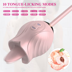 New Rose Toy Warming G-spot Tongue Licking Vibrator