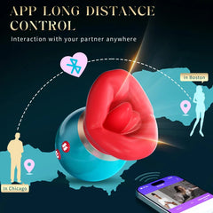 3 in 1 App Remote Control Big Mouth Vibrator With 360° Tongue Licking & Sucking & Vibrating