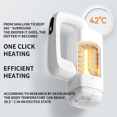 Innovative Hands-Free Pleasure: Multi-Mode Male Masturbation Device with Heating Function