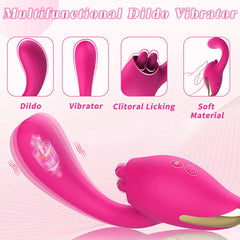 Merlot 2-in-1 Tongue-licking Dildo Vibrator
