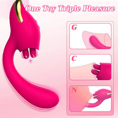 Merlot 2-in-1 Tongue-licking Dildo Vibrator