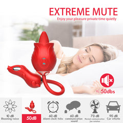 New Rose Double Head Tongue Licking Vibration Jump Egg For Women