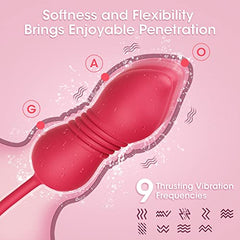 Rose Toy Vibrator Female Telescopic Egg Jumping Tongue Licker Sex Toys