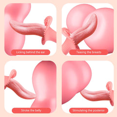 Rose Realistic Tongue Licking Massage Vibrator