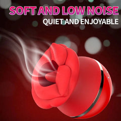 Rose Lip Suction Tongue Licking Massager Clitoral Stimulator