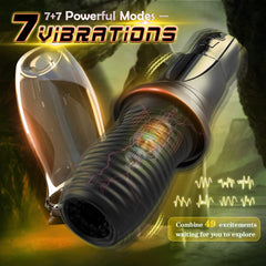 Gawk Gawk Black (With Cover) Tivino Rotating Vibration Male Masturbation Cup