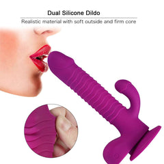 360 Degree Rotating Telescopic Dildo Vibrator With Suction Cup Wireless Remote Control