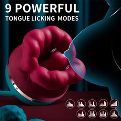 Big Mouth Vibrator 3 In1 Tongue Licking Suction G Spot Vibrator With Vibrating Dildo