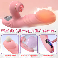Electric Heated Vibrator Automatic Sucking Thrusting Machine For Women