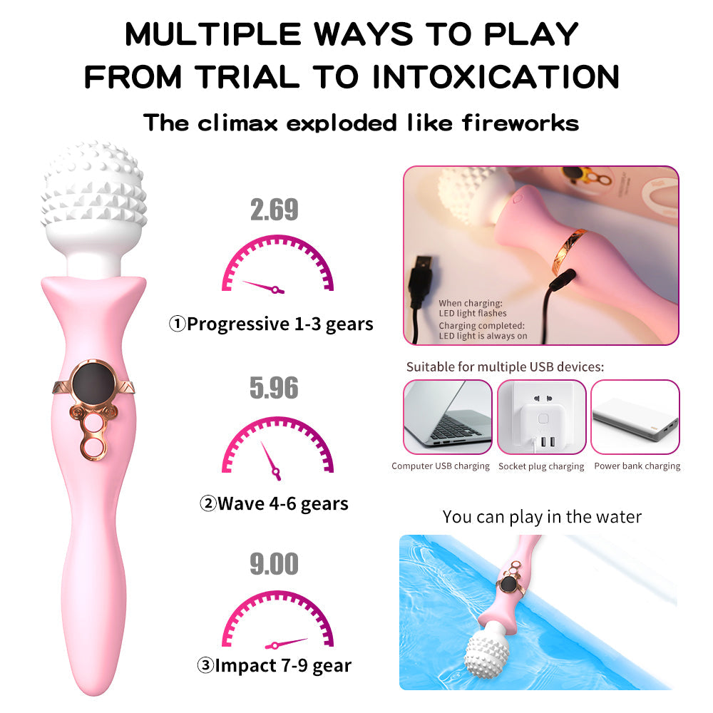 Female Vibrating Massage Magic Wand Masturbation Vibrator