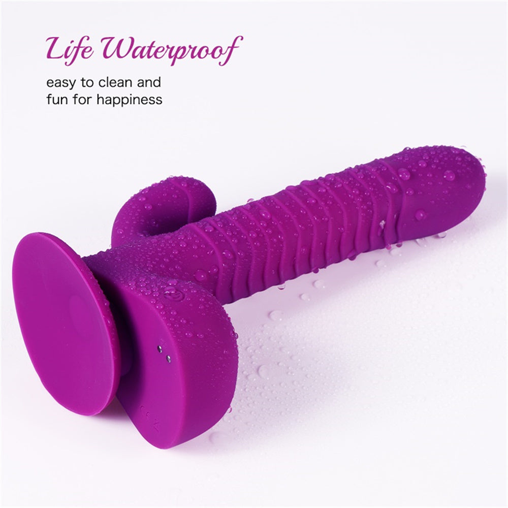 360 Degree Rotating Telescopic Dildo Vibrator With Suction Cup Wireless Remote Control