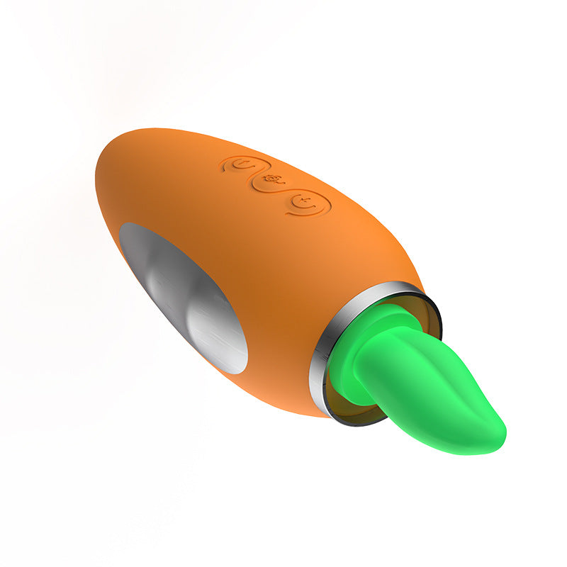 Carrot Vibrator Female Masturbator Vibration Av Automatic Heating Sucking Tongue Licker Pluggable