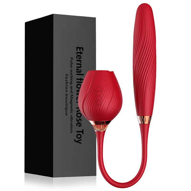 Rose jump egg second tide out of control vibrating rod fully automatic telescopic impact masturbator