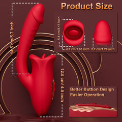 Rose Muncher Bite Vibrator G Spot Clitoris Stimulator