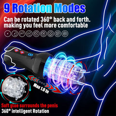 Gawk Gawk 6000 4.0 Version Torch 9 *9 Thrusting Rotating Penis Stroker Male Rose Toy
