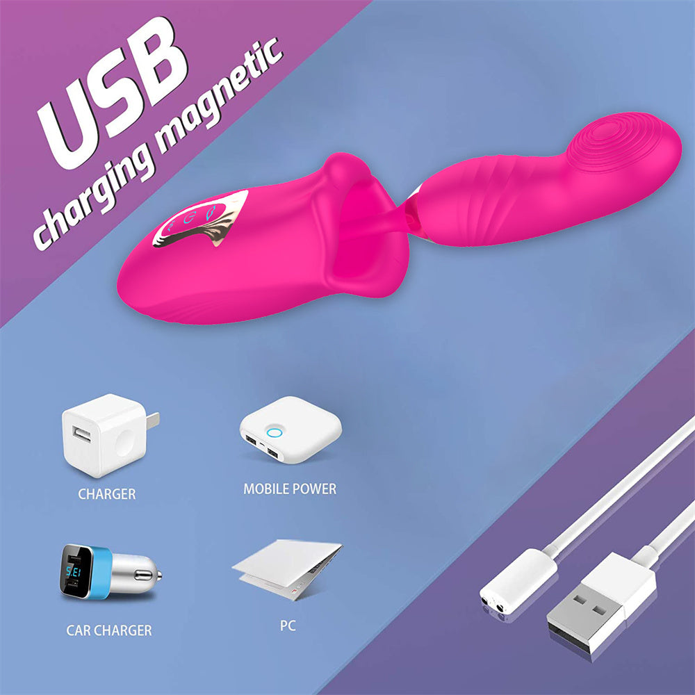 Rose Muncher Bite Vibrator G Spot Clitoris Stimulator Vagina Sucking Masturbator
