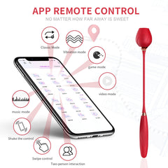 Rose jump egg second tide out of control vibrating rod fully automatic telescopic impact masturbator