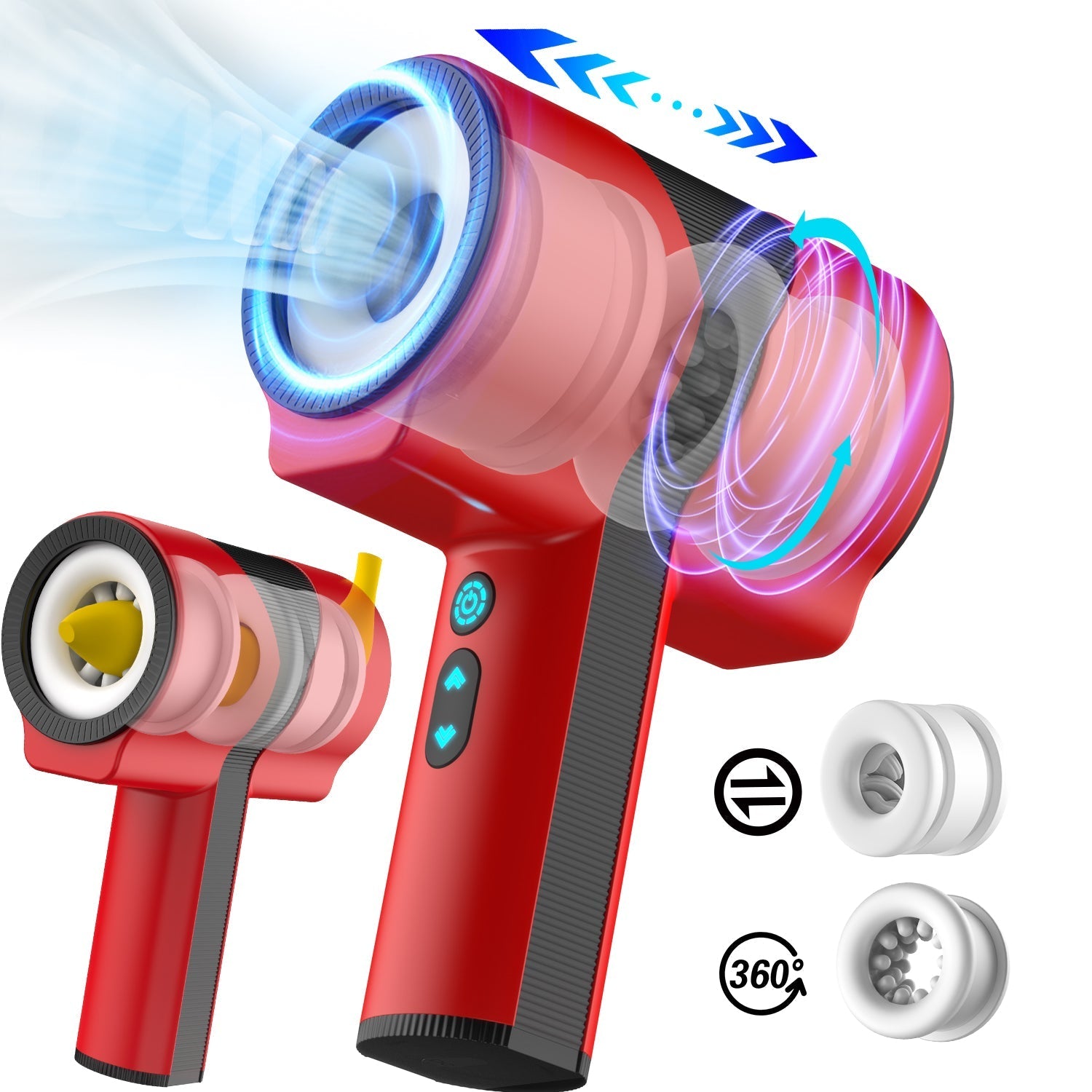Thor 1st Generation Multi Frequency Telescopic Rotating Vibration Male Penis Stroker