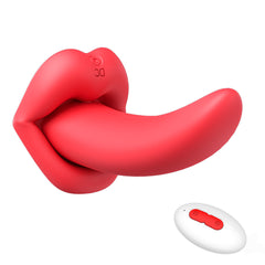Honey Tongue 5th Generation Wireless Remote Control Vibrator Simulated Lips and Tongue 10 Frequency Vibration Wearable Vibrator