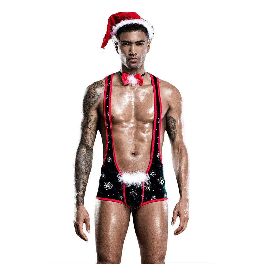Christmas Men's Sexy Lingerie One-piece Christmas Costume For Male