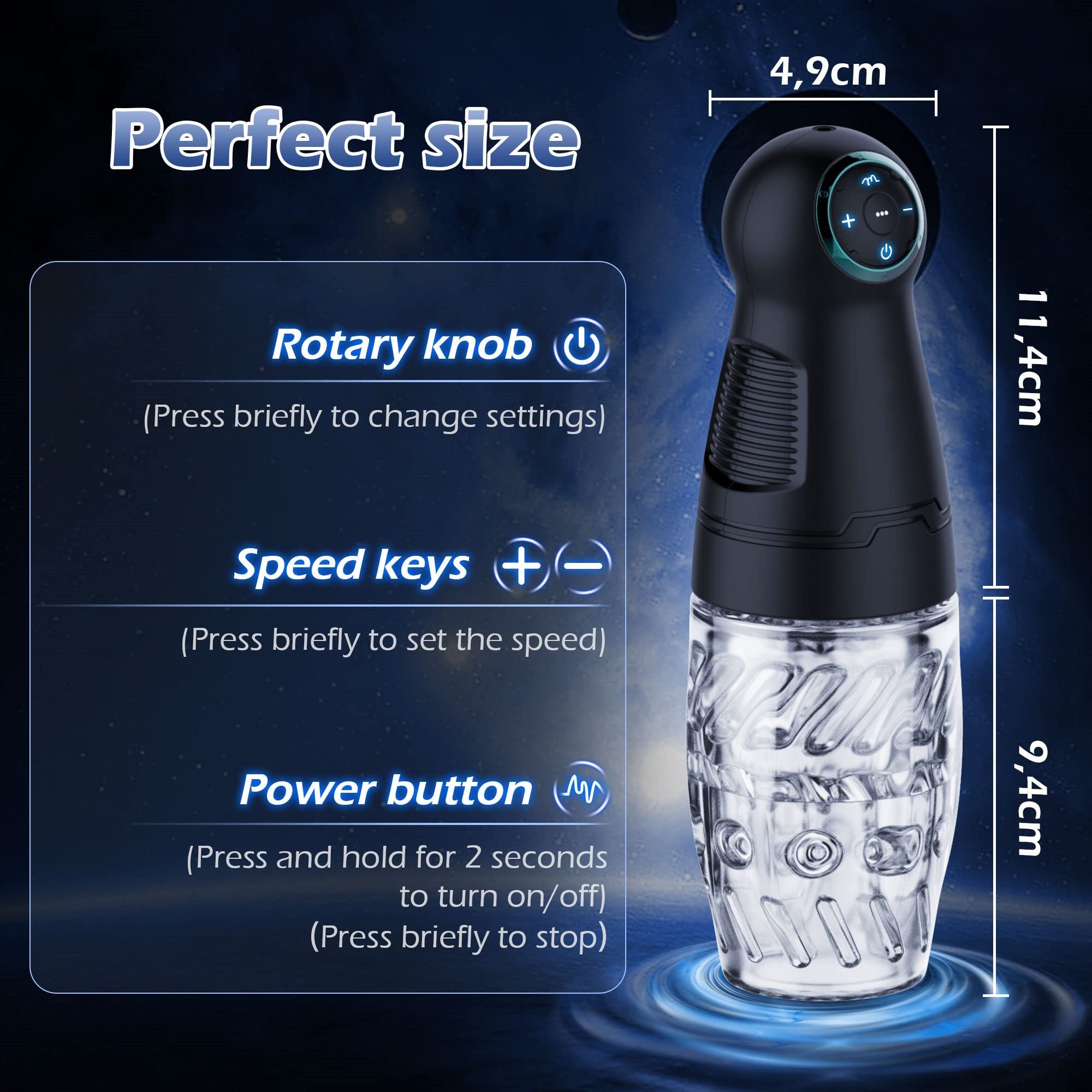 Gawk Gawk 300 Male Masturbator Male Masturbators Cup With 4 Rotation & 3 Speed Modes