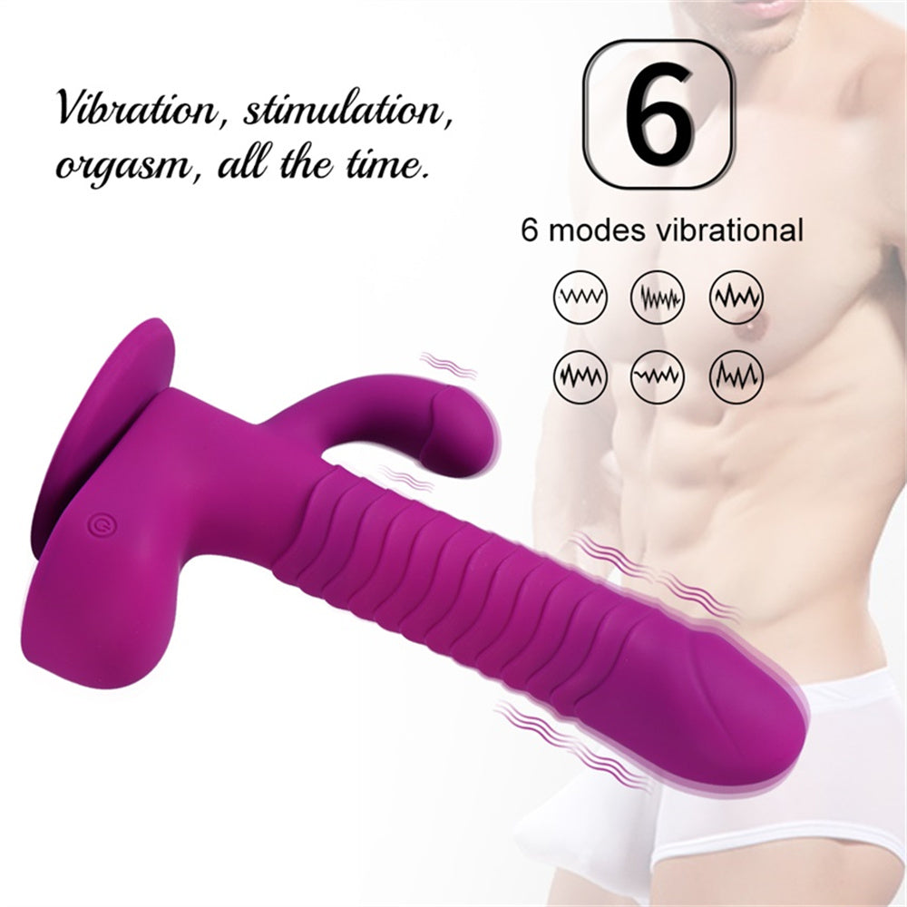 360 Degree Rotating Telescopic Dildo Vibrator With Suction Cup Wireless Remote Control